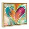 Stupell Industries Abstract Textural Heart Painting Framed Floater Canvas Wall Art